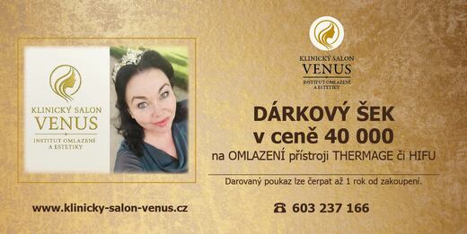 Dárkový šek na OMLAZUJÍCÍ SLUŽBY v hodnotě 40 000,- Kč
